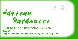 adrienn matkovics business card